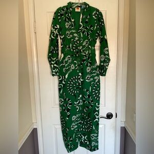 Farm Rio Anthropologie Jumpsuit Women Green-Black print-X-Small NWT